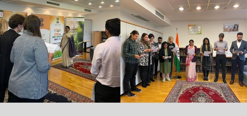 Vigilance Week (30 October to 06 November 2023) activities commenced with the Embassy team committing itself towards clean, transparent, ethical and honest functioning for the public service. Pledge was led by Ambassador HE Ms. Namrata S. Kumar. 